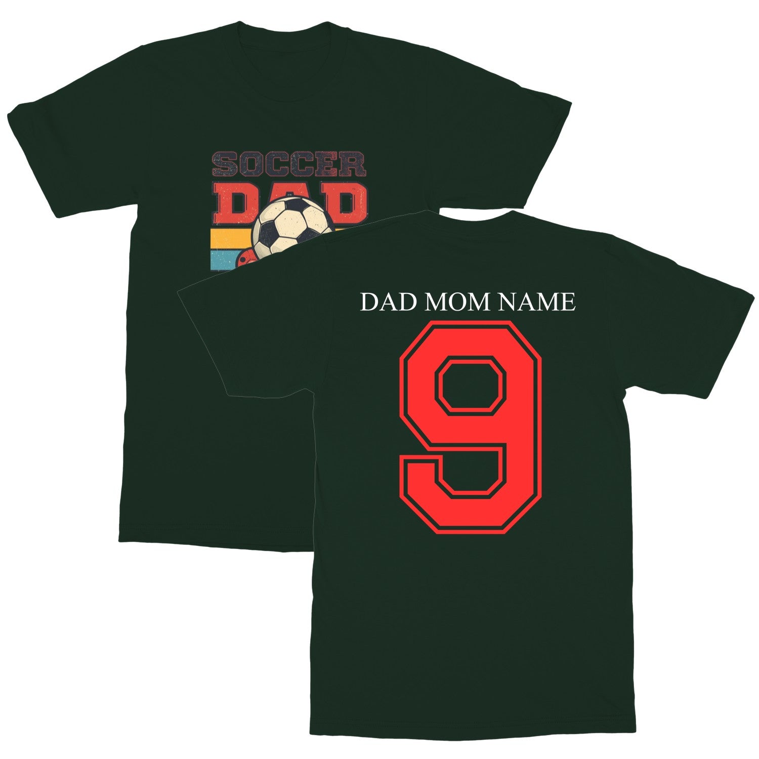 Dad And Mom Word Cup Design, Softstyle Tee, Print On Demand Shirt, Perfect For Parents, Premium Feel T-Shirt, Unique Gift Idea