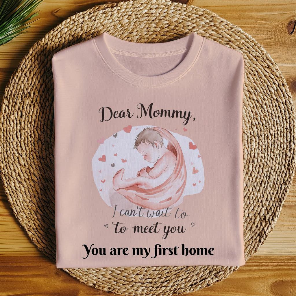 Trendy New Mom Tee, Perfect Gift For Expecting Mothers, Soft Cotton Shirt, Celebrate First Mother's Day With Heartfelt Design