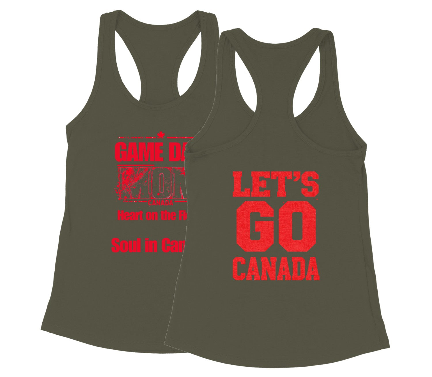 Canada Soccer Women's Racerback Tank, World Cup Supporter Tee, Proud Canadian Mom Shirt, Athletic Tank Top
